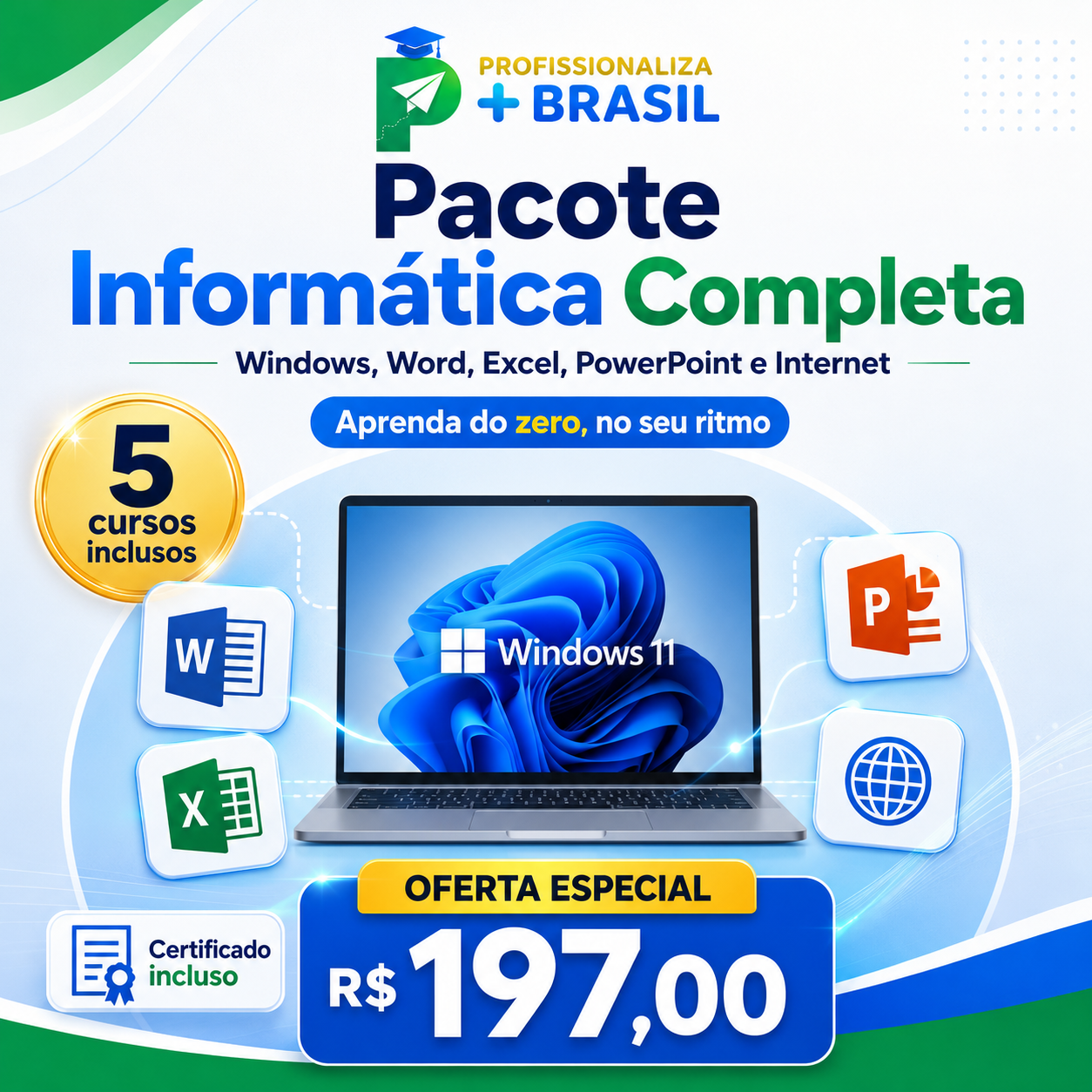 Informática Completa: Windows, Word, Excel, PowerPoint e Internet